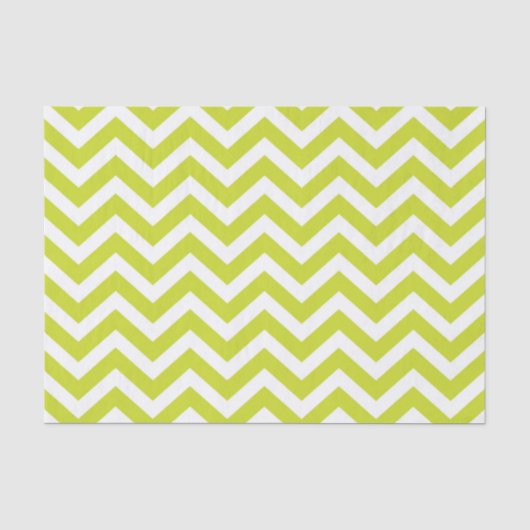 Papier Mousseline Motif de bande vert Chevron (Recto)