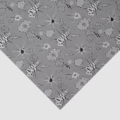Papier Mousseline Motif de bandes dessinées Retro Grey (Détail)