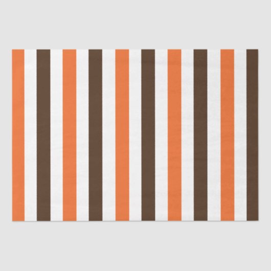 Papier Mousseline Motif de bandes verticales Brown orange (Recto)