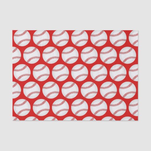 Papier Mousseline Motif de baseball (Recto)