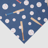 Papier Mousseline Motif de baseball et de bats (Détail)