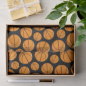 Papier Mousseline Motif de basket-balls (Cadeau)