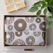 Papier Mousseline Motif de beignes, beignets de chocolat, beignets d (Cadeau)