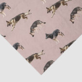 Papier Mousseline Motif de berger allemand (rose) (Détail)