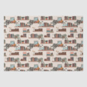 Papier Mousseline Motif de bibliothèque (Recto)