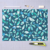 Papier Mousseline Motif de bleuet aquarelle (Artisanat)