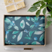 Papier Mousseline Motif de bleuet aquarelle (Cadeau)