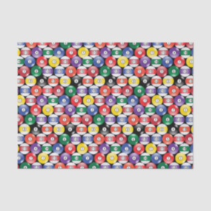 Papier Mousseline Motif de boule de piscine de billard