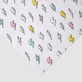 Papier Mousseline Motif de boulon de foudre à doodle mignon (Détail)