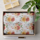 Papier Mousseline Motif de bouquet de fleurs Red Peony (Cadeau)