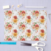 Papier Mousseline Motif de bouquet de fleurs Red Peony (Artisanat)