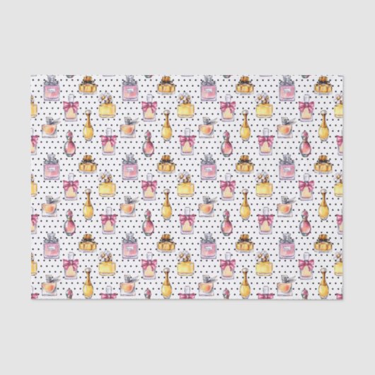 Papier Mousseline Motif de bouteille de Parfum (Recto)