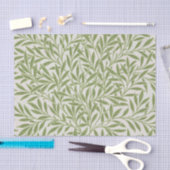 Papier Mousseline Motif de branches feuillues vertes (Artisanat)