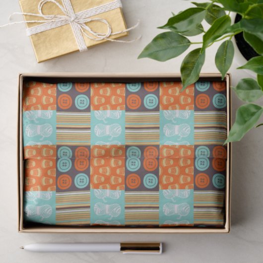 Papier Mousseline motif de Bruit-art - cousant (Cadeau)