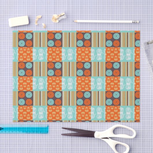 Papier Mousseline motif de Bruit-art - cousant (Artisanat)