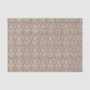 Papier Mousseline Motif de brun de damassé