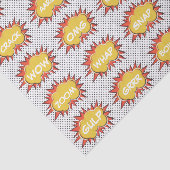 Papier Mousseline Motif de bulles de texte de BD (Détail)