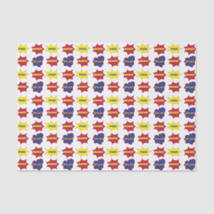 Papier Mousseline Motif de bulles de texte du livre de bande dessiné