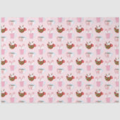 Papier Mousseline Motif de cacao chaud Noël (Recto)