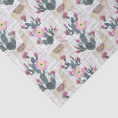 Papier Mousseline Motif de cactus d'aquarelle (Détail)