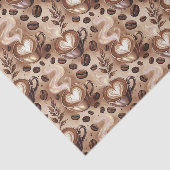 Papier Mousseline Motif de café (Détail)