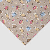 Papier Mousseline Motif de café (Détail)