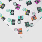 Papier Mousseline Motif de caméra flash rétro coloré (Détail)