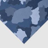 Papier Mousseline Motif de camouflage bleu (Détail)