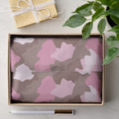 Papier Mousseline Motif de Camouflage de fillette rose (Cadeau)