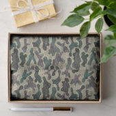 Papier Mousseline Motif de camouflage rustique aquarelle (Cadeau)