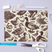 Papier Mousseline Motif de canard vintage et d'oie (Artisanat)
