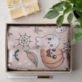 Papier Mousseline Motif de caniche d'Halloween avec Fantômes et Citr (Cadeau)