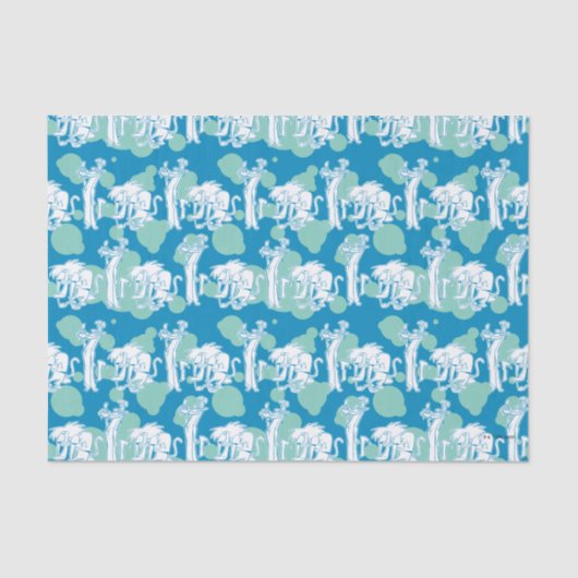 Papier Mousseline Motif de caractères bleu Weasel & Baboon (Recto)