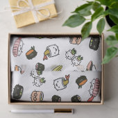 Papier Mousseline Motif de caractères de sushi (Cadeau)