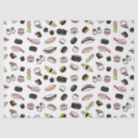 Motif de caractères de sushi