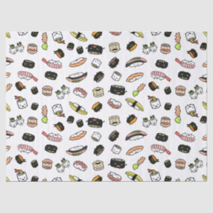 Papier Mousseline Motif de caractères de sushi