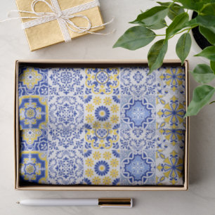 Papier Mousseline Motif de carreaux portugais