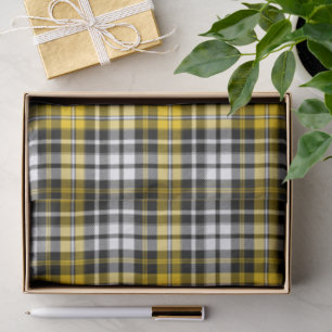 Papier Mousseline Motif de carreaux tartan à carreaux jaunes noirs b