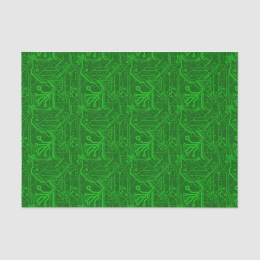 Papier Mousseline Motif de carte électronique de vert (Recto)