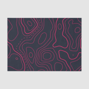 Papier Mousseline Motif de carte topographique