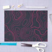 Papier Mousseline Motif de carte topographique (Artisanat)