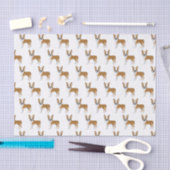Papier Mousseline Motif De Cartoon De Chien Faune Et White Boston Te (Artisanat)