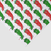 Papier Mousseline Motif De Cartoon Rouge Et Vert Pepper Divas (Détail)