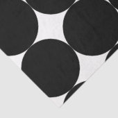 Papier Mousseline Motif de cercle géométrique noir blanc rétro (Détail)