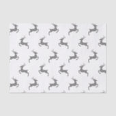 Papier Mousseline Motif de cerfs à Faux Gris Parties scintillant Tex (Recto)
