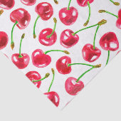 Papier Mousseline Motif de cerises d'aquarelle (Détail)