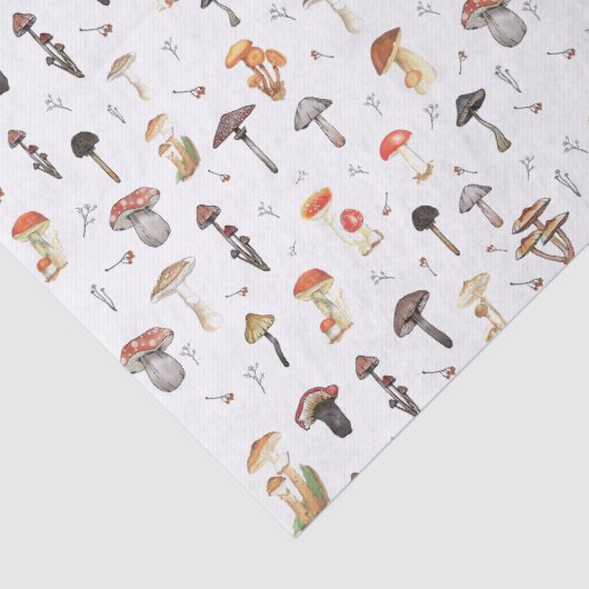 Papier Mousseline Motif de champignons (Détail)