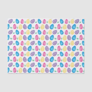 Papier Mousseline Motif de chasse à oeuf de pâques d'aquarelle
