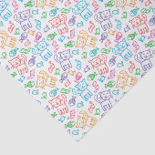 Papier Mousseline motif de chat (Détail)