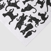 Papier Mousseline Motif de chat noir (Détail)